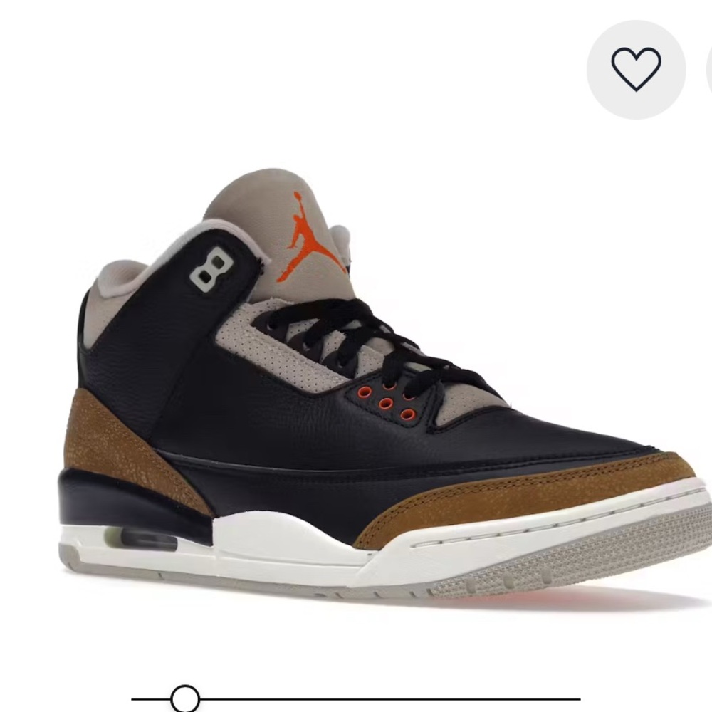 Jordan Black Brown Grey Orange Accent Sneakers